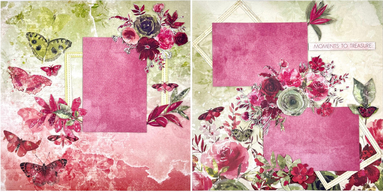 Floral Fantasy 2-Page Layout (Virtual Class 74)